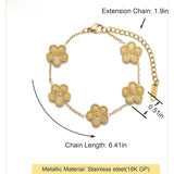 18K Gold Plated Clover Bracelet