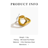 Circle 18K Gold Plated Ring