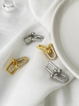 Gold Plated Chunky U Shape Earrings