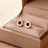 Round Roman Numerals Earrings