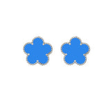 Clover 14K Gold Silver Plated Earring