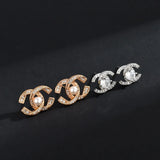 Double C Stud Earrings