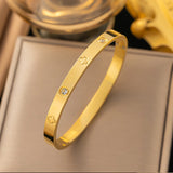 Round Zircon Inlaid Bracelet