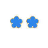 Clover 14K Gold Silver Plated Earring