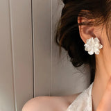 White Flower Earring
