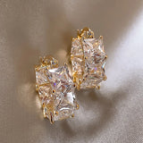 square crystal earring