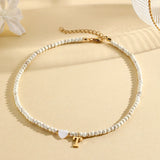 heart-shaped shell necklace