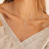 Double Ring Necklace