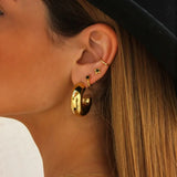 Punk Chunky C Shape Earrings