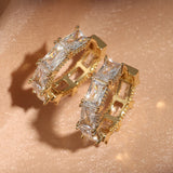 square crystal earring
