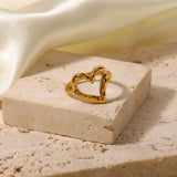 18k Gold Plated Heart Ring