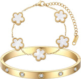 18K Gold Plated Clover Bracelet