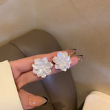 White Flower Earring