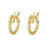 Zircon Snake Cricle Earring