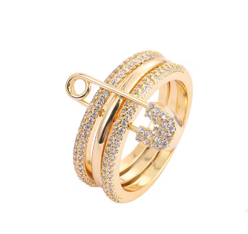 A Three-Ring Paper Clip Style Ring