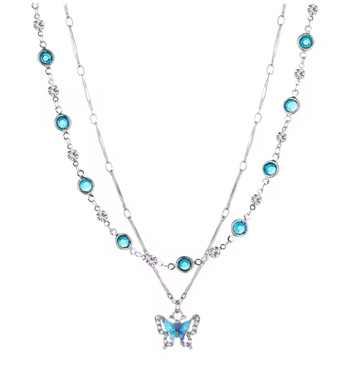 Blue Crystal Necklace