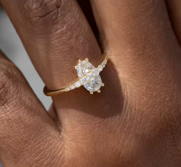 White Zircon Ring