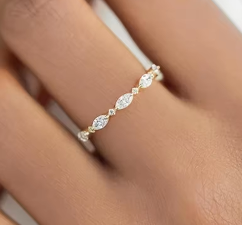 White Zircon Ring