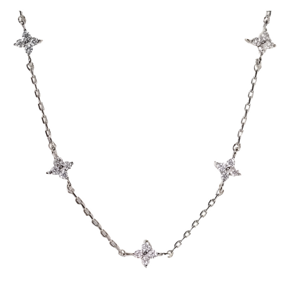 Four Leaf Flowers Necklace