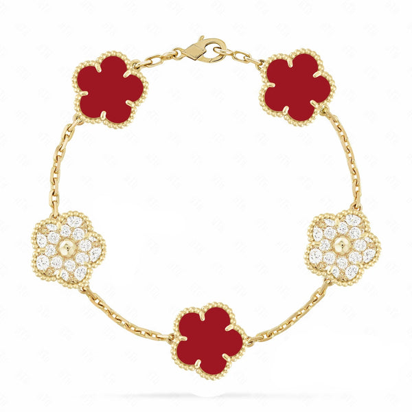 Five-Leaf Flower Bracelet