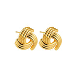 Gold Plated Geometric Stud Earrings