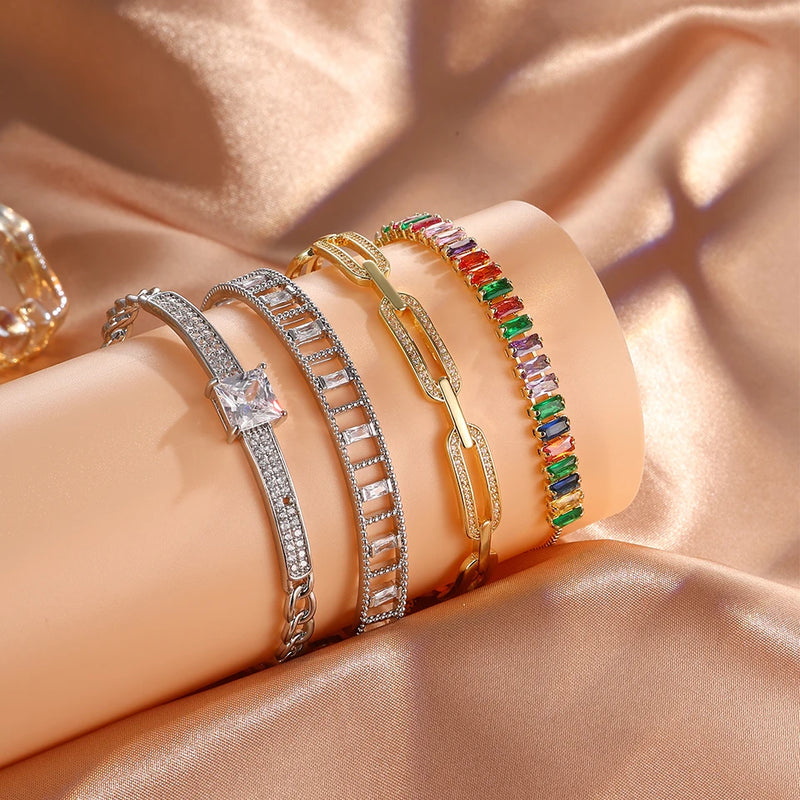 Colorful Zircon Tennis Bracelet