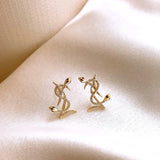 Crystal Letter Design  Earrings