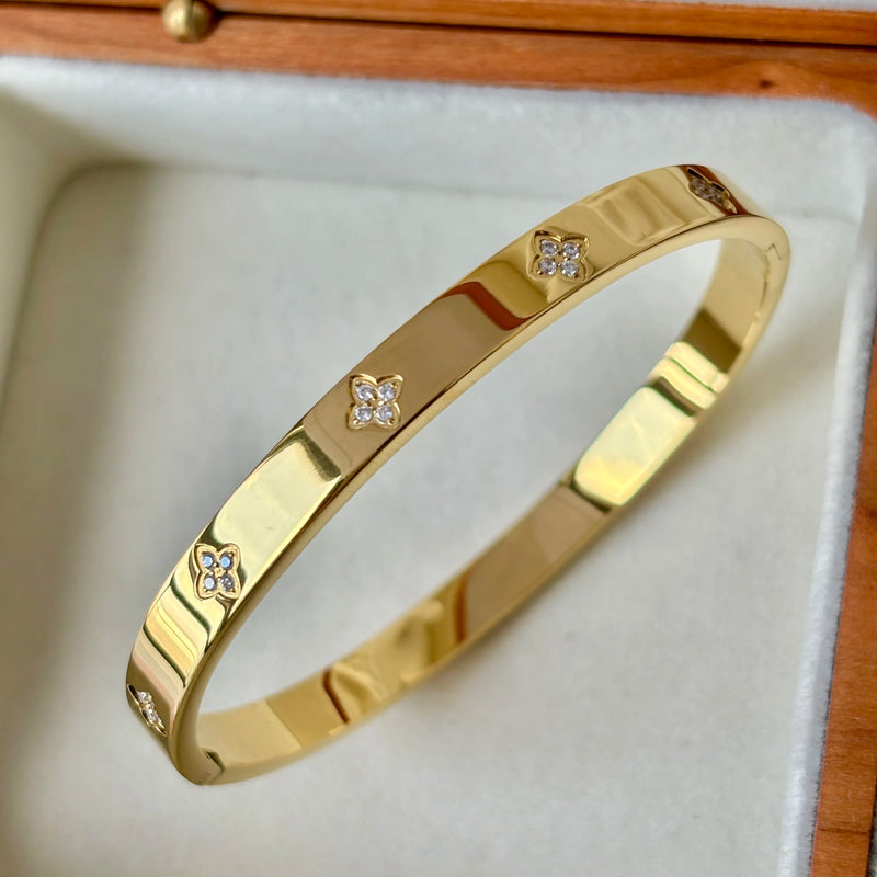 Gold Plated Zircon Bracelet