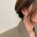 Heart Gold Color Earrings