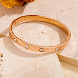 14K Gold Plated Zircon Bangle