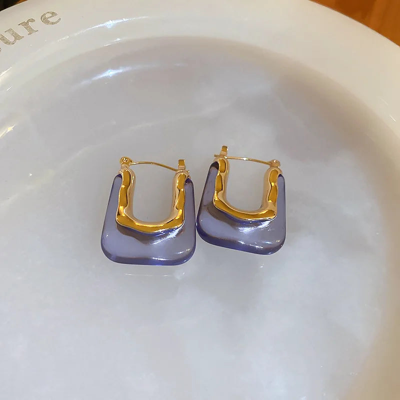 Transparent Resin Earrings