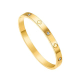 Round Zircon Inlaid Bracelet