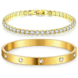 14K Gold Plated Friendship Bangle