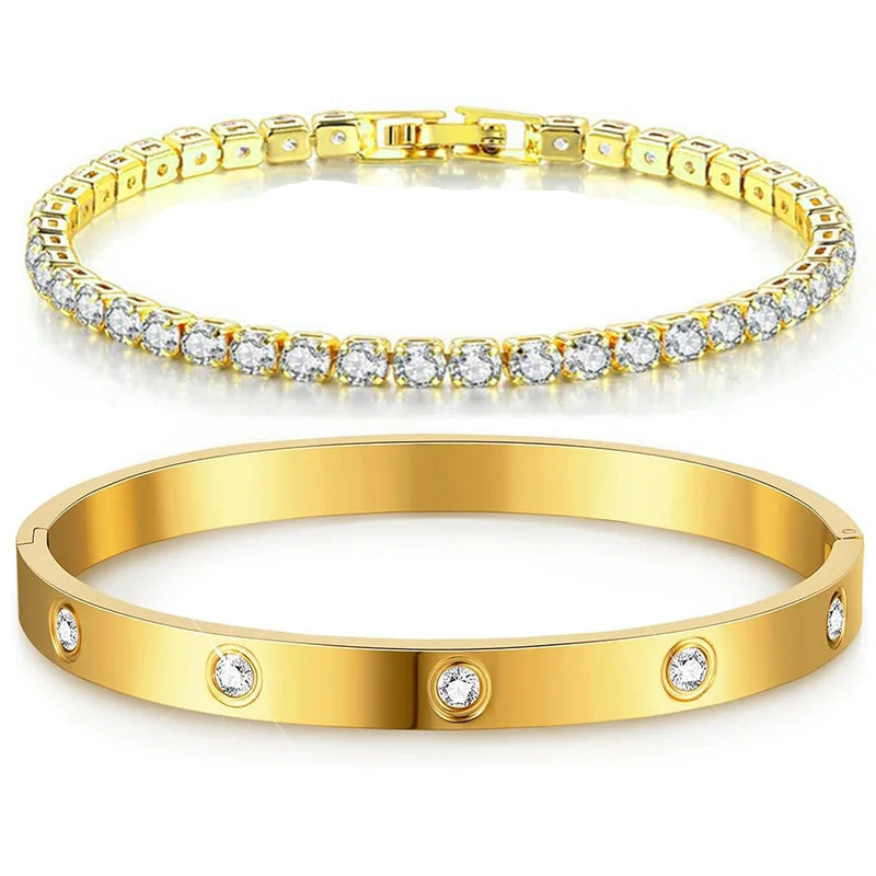 14K Gold Plated Friendship Bangle