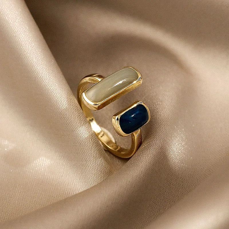 Double Oil Drop Open Ring