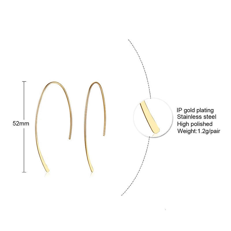 Stylish Geometric Hoop Earrings