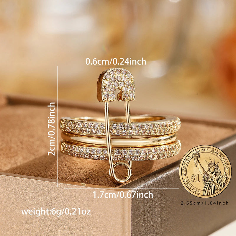 A Three-Ring Paper Clip Style Ring