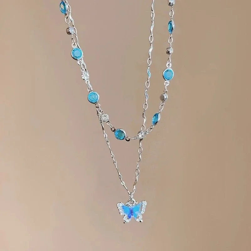 Blue Crystal Necklace