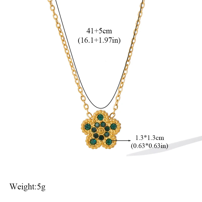 Zircon Reversible Clover Necklace