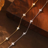 925 Silver Plated 18k Gold Zircon Bracelet
