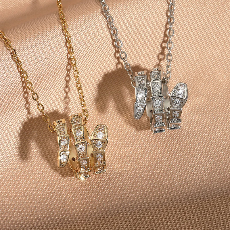 Zircon Snake Necklace