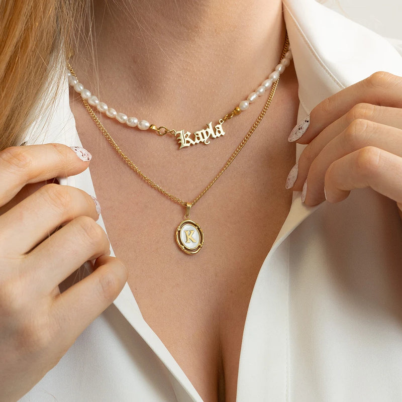 Letter Pearl Necklace