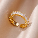 Colorful Cubic Zircon Ring