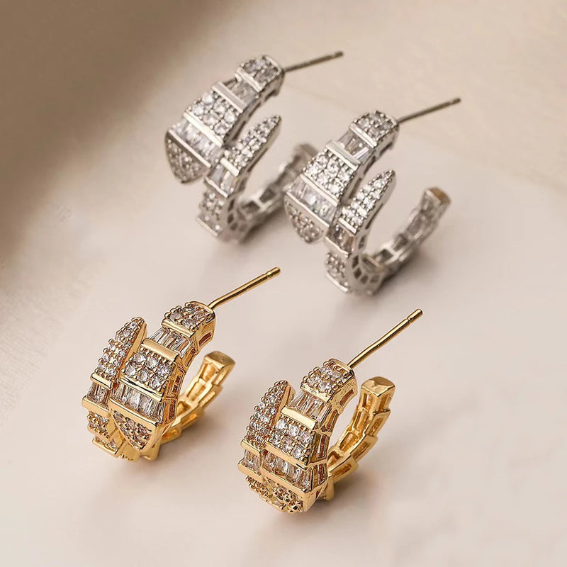 Zircon Snake Earring