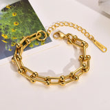 18K Gold Plated U-shaped Bracelet