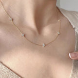 Four Leaf Flowers Necklace
