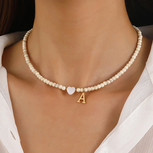 heart-shaped shell necklace
