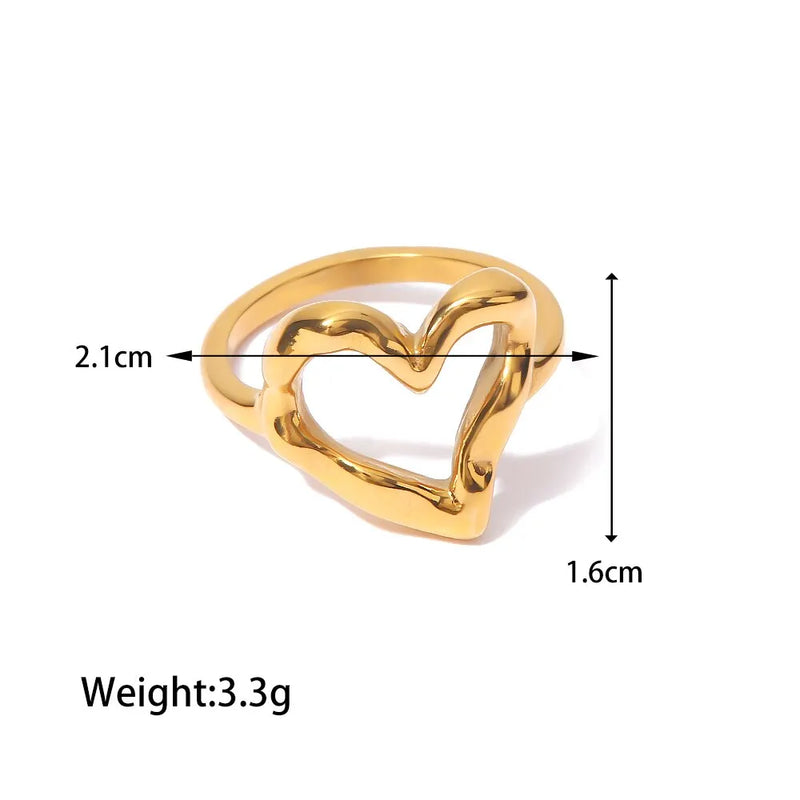 18k Gold Plated Heart Ring