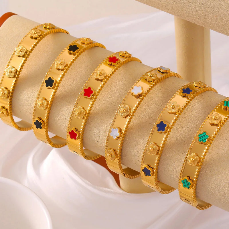 Gold Plated Luxury Round Bracelets