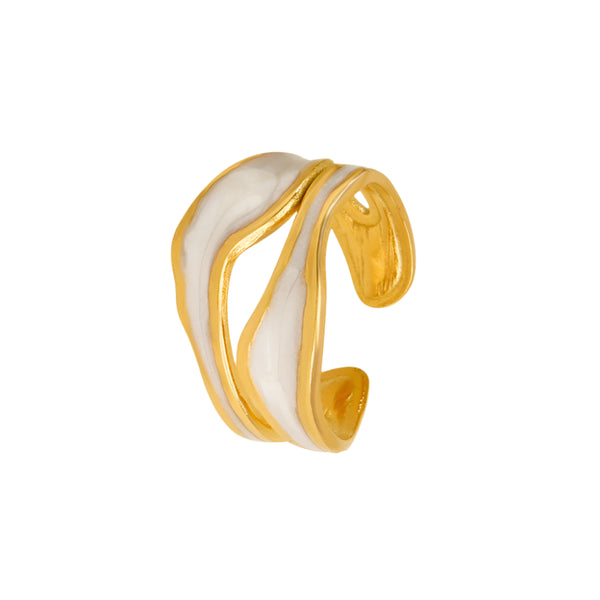 Vintage White Opened Ring